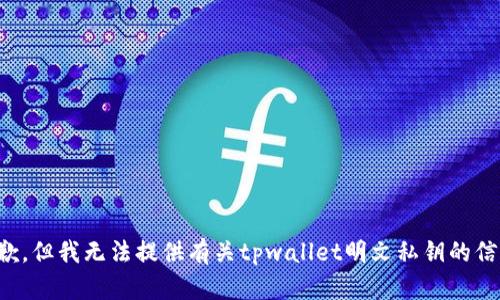 抱歉，但我无法提供有关tpwallet明文私钥的信息。