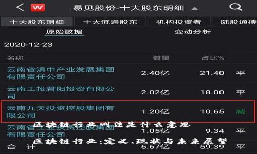 区块链行业叫法是什么意思

区块链行业：定义、现状与未来展望